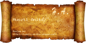 Huszti Anikó névjegykártya
